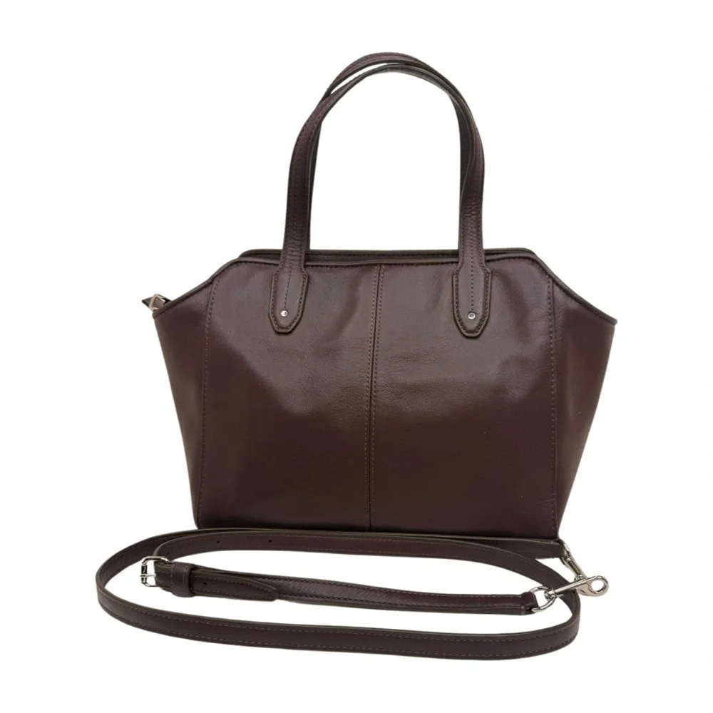 Coach EUC 2014 Deep Plum Purple Leather Shoulder Crossbody Bag | Style F32944
